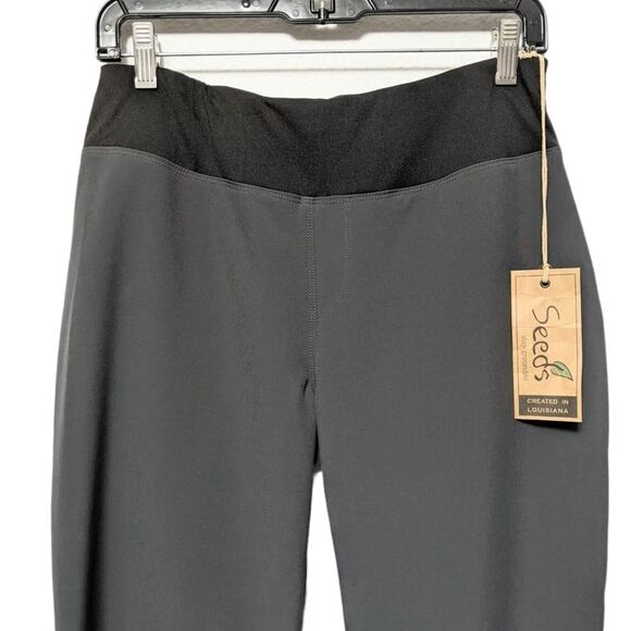 NWT SEEDS Split Hem High Rise Yoga Capri Pants S - Picture 3 of 8